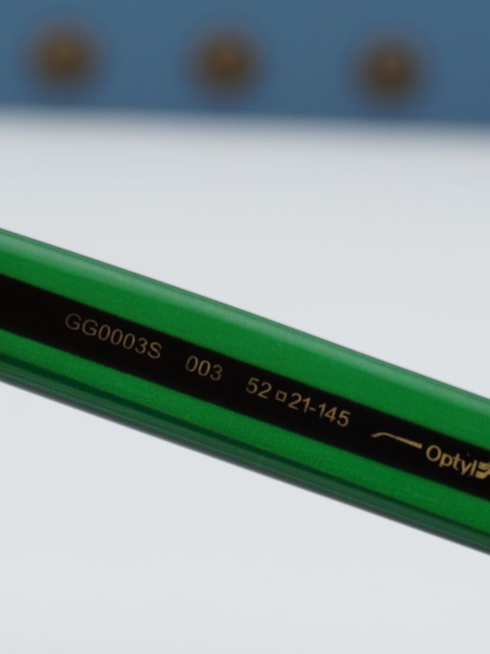 Gucci GG0003S 003 Men Square Sunglasses - Havana / Green / Grey - Picture 4 of 12